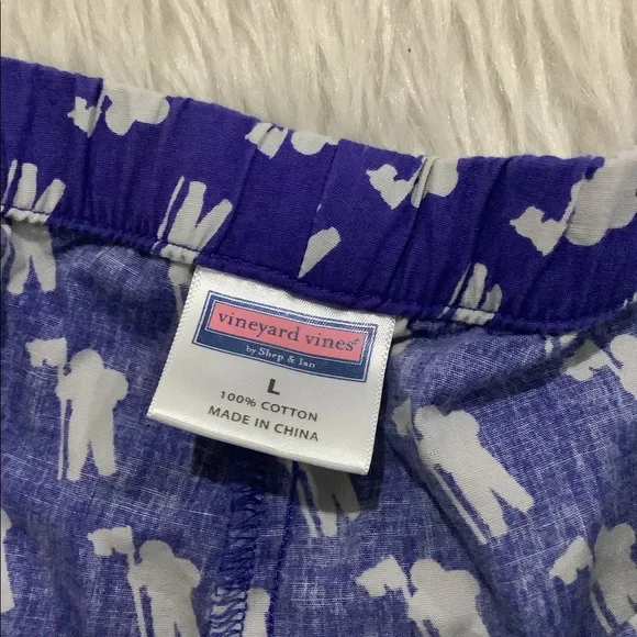 Vineyard Vines novelty blue MTV pj lounge elastic pants - Picture 7 of 7